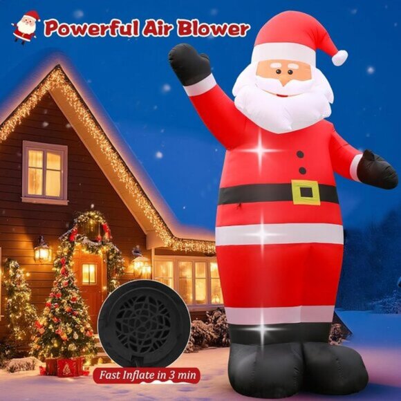 ⚡12 FT Giant Christmas Inflatable Santa Claus Garden Holiday Outdoor Decoration - Picture 3 of 6